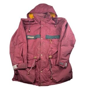 Taiga Company AB Gore-Tex Heavy Duty Parka Jacket Mens Burgundy HoodMade Poland